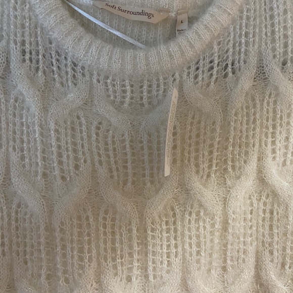 Soft surroundings sweater ivory size L large retail $89 NWT new - Picture 3 of 4